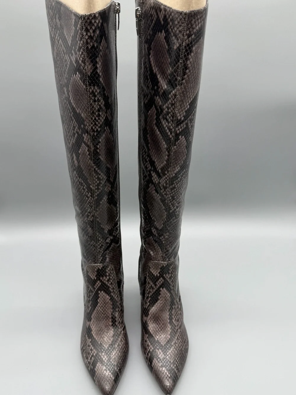 Women’s US 8 M Marc Fisher Retie 2 Faux Snakeskin Knee Boots NEW